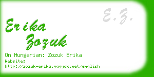 erika zozuk business card